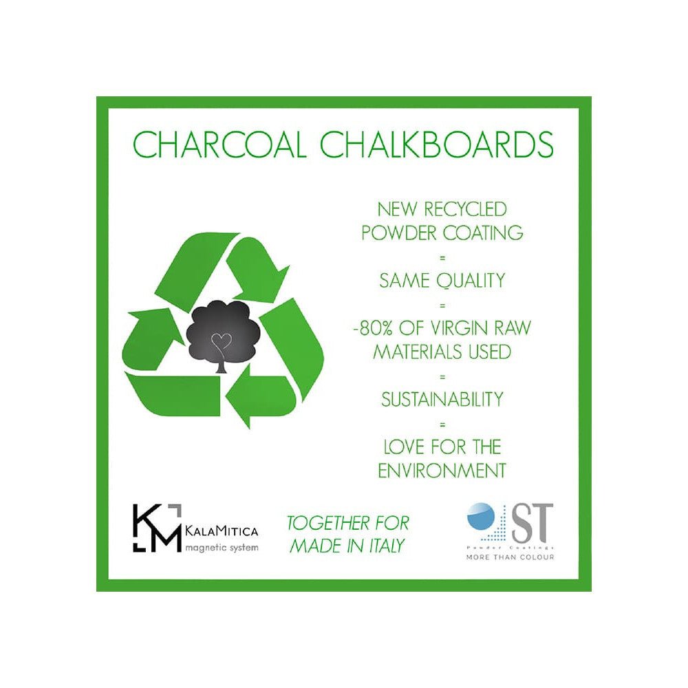KalaMitica® Magnetische Kreidetafel "Erdbeere", 38x56cm, Schwarz/Anthrazit - Wandtafel - Speedjust Schweiz