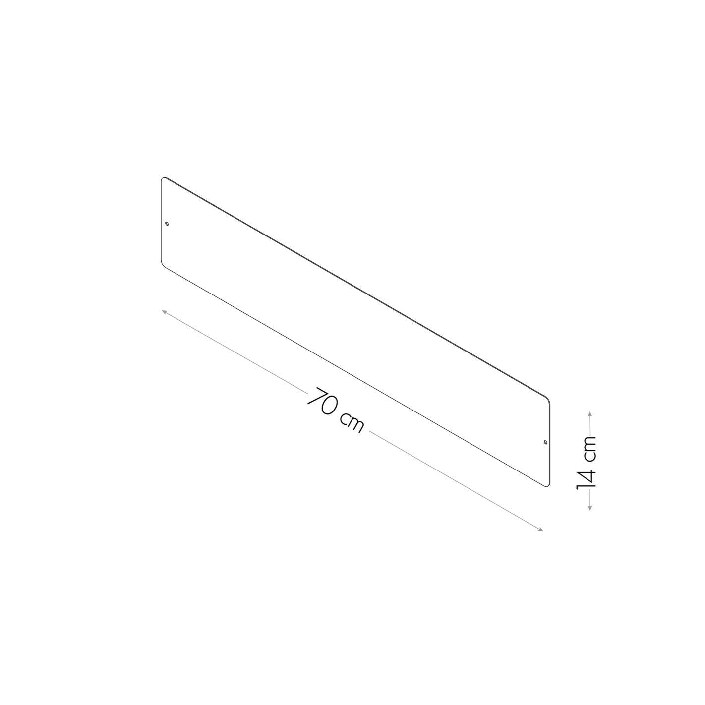 KalaMitica® Magnetische Kreidetafel ohne Rahmen, 70x14cm - Wandtafel - Speedjust Schweiz