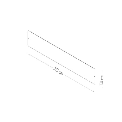 KalaMitica® Magnetische Kreidetafel ohne Rahmen, 70x14cm - Wandtafel - Speedjust Schweiz