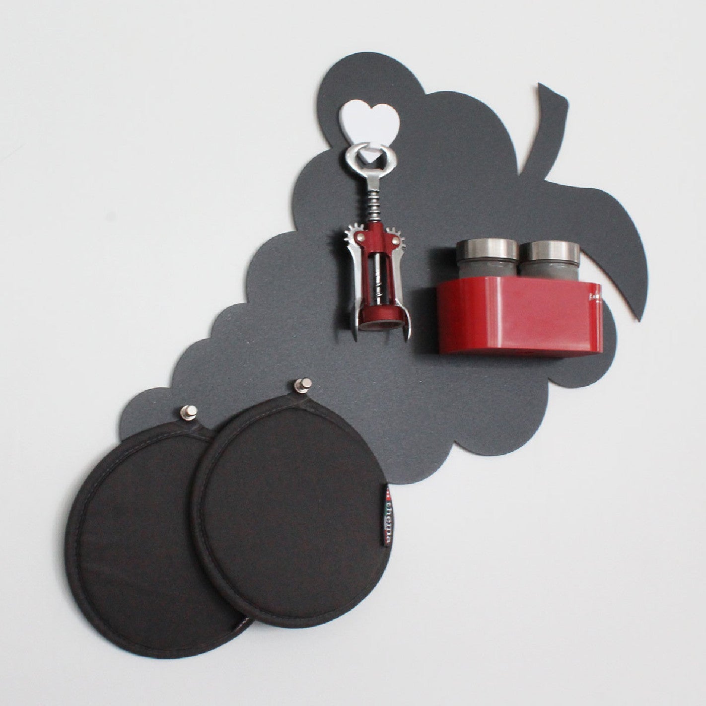 KalaMitica® Magnetische Kreidetafel "Traube", 56x37cm, Schwarz/Anthrazit - Wandtafel - Speedjust Schweiz