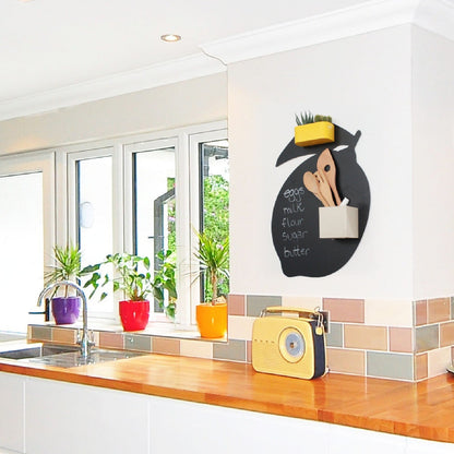 KalaMitica® Magnetische Kreidetafel "Zitrone", 38x56cm, Schwarz - Wandtafel - Speedjust Schweiz