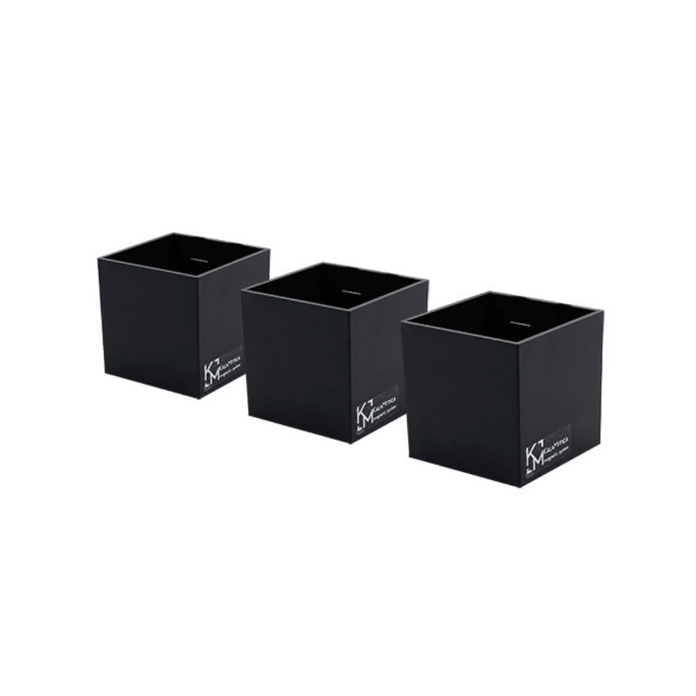 KalaMitica® Magnetische Würfelbehälter Neodym, Ø6cm, Schwarz, 3 Stk. - Magnetische Produkte - Speedjust Schweiz