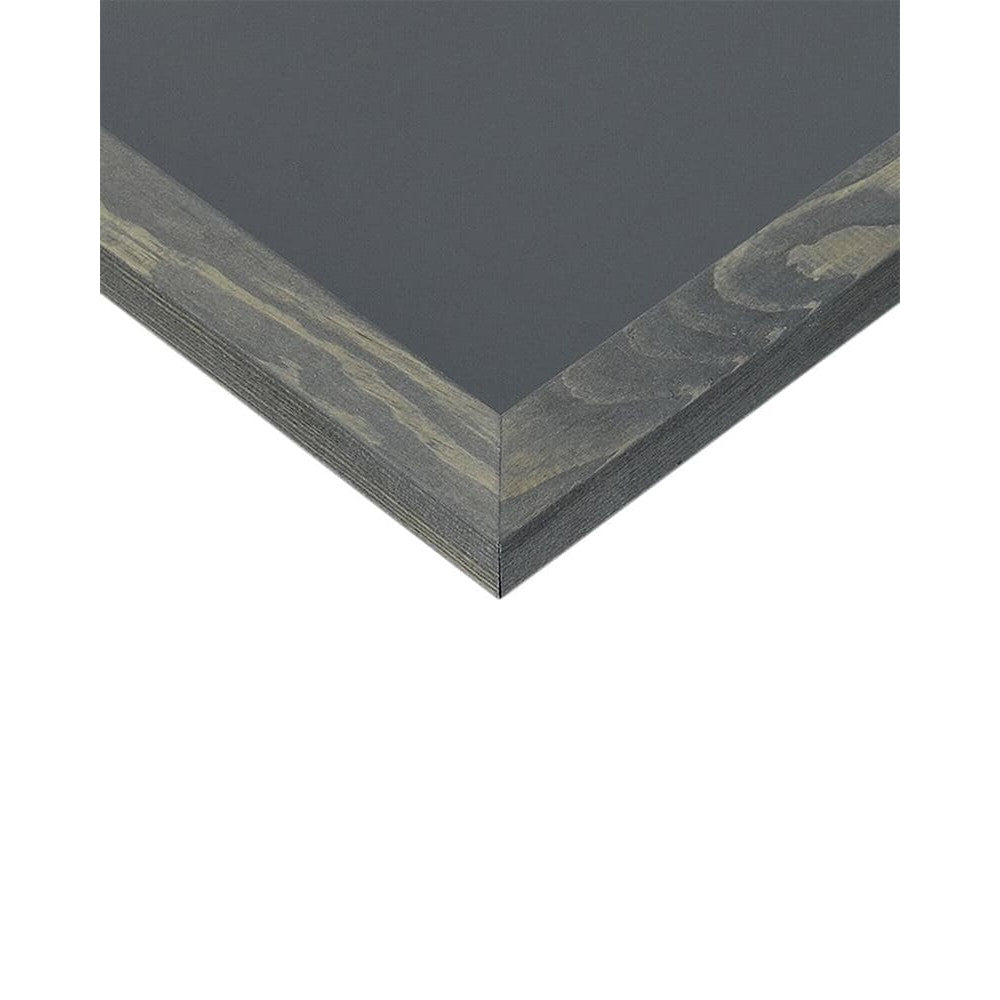 Wandkreidetafel mit Kiefer-Holzrahmen, 55x100cm, Schwarz