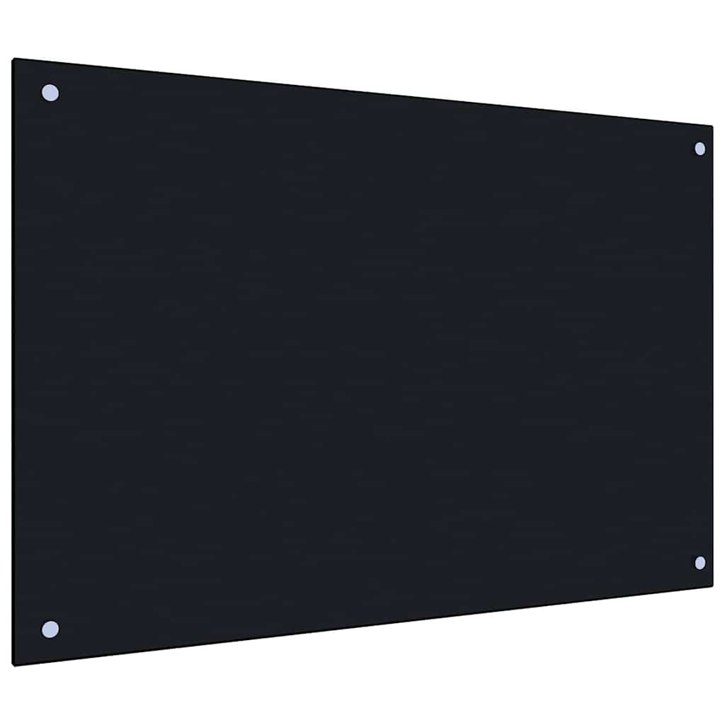 Küchenrückwand 2 pcs Schwarz 90 x 60 cm Gehärtetes Glas - Speedjust Schweiz