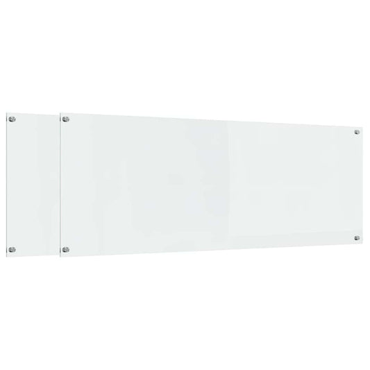 Küchenrückwand 2 pcs Transparent 110 x 40 cm Gehärtetes Glas - Speedjust Schweiz