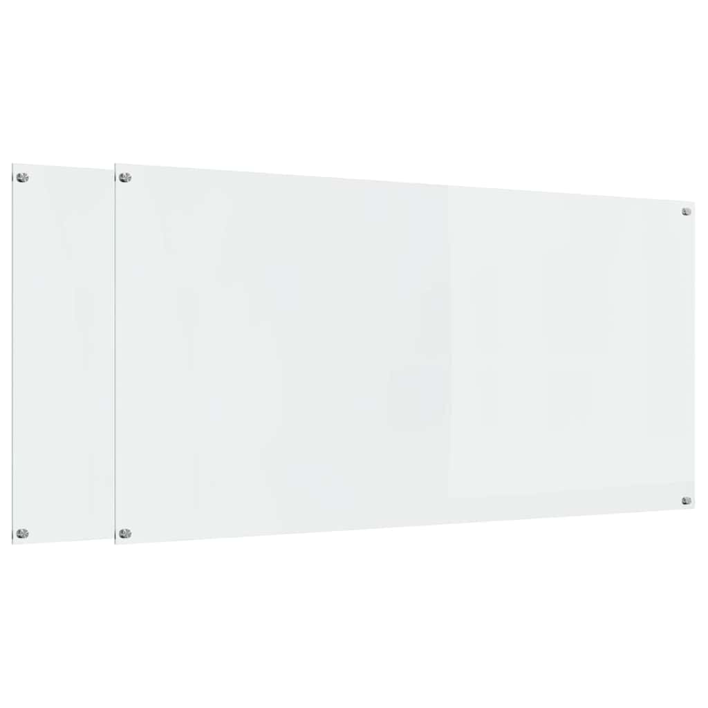 Küchenrückwand 2 pcs Transparent 120 x 60 cm Gehärtetes Glas - Speedjust Schweiz