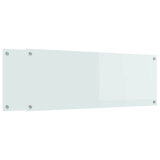 Küchenrückwand 2 pcs Weiß 110 x 40 cm Gehärtetes Glas - Speedjust Schweiz
