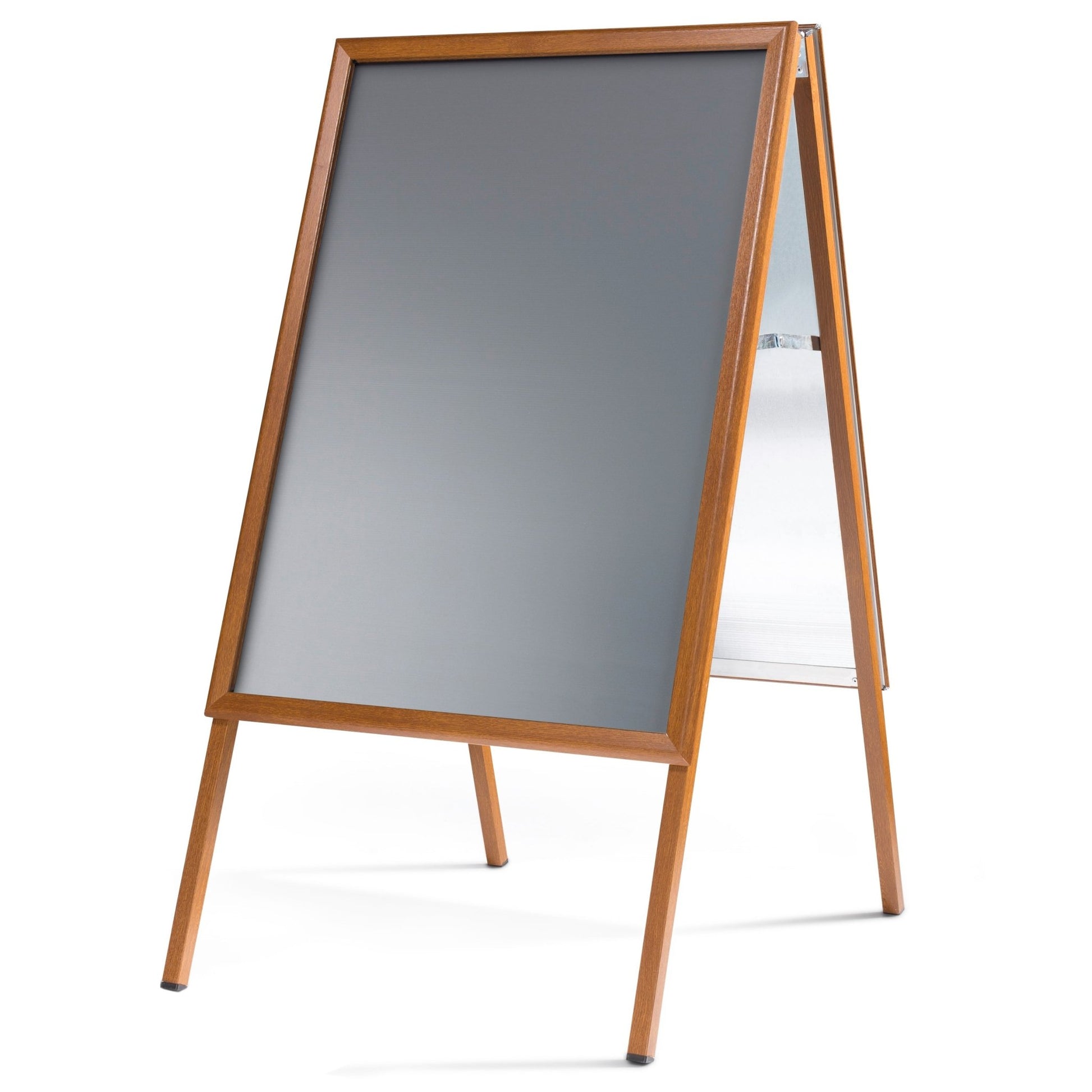 Kundenstopper Alu Classic in Holzoptik, DIN A1, Outdoor - Kundenstopper - Speedjust Schweiz
