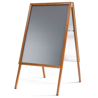 Kundenstopper Alu Classic in Holzoptik, DIN A1, Outdoor - Kundenstopper - Speedjust Schweiz