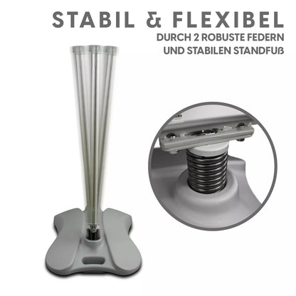 Kundenstopper Alu Classic mit Wassertank, Silber, Outdoor - Kundenstopper - Speedjust Schweiz