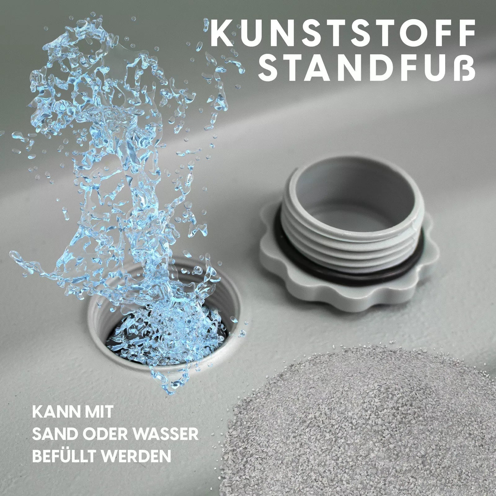 Kundenstopper Alu Classic mit Wassertank, Silber, Outdoor - Kundenstopper - Speedjust Schweiz