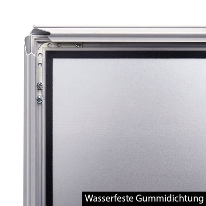 Kundenstopper Alu Classic Wasserfest, DIN A1, Silber, Outdoor - Kundenstopper - Speedjust Schweiz