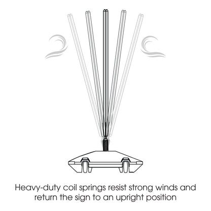 Kundenstopper Alu mit Wassertank, WindPro Basic, Silber, Outdoor - Kundenstopper - Speedjust Schweiz