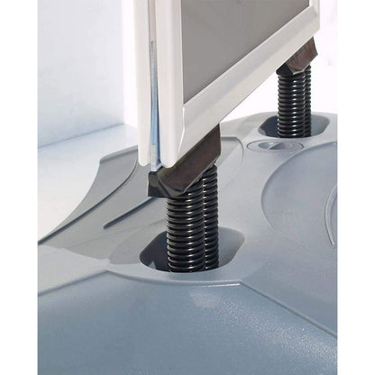 Kundenstopper Alu mit Wassertank, WindPro Basic, Silber, Outdoor - Kundenstopper - Speedjust Schweiz