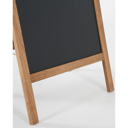 Holz Kundenstopper 95x54cm, Magnetisch, Dunkelbraun, Outdoor