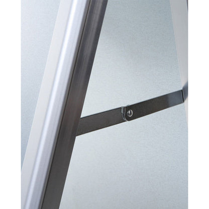 Kundenstopper Alu Classic mit Logoschild, DIN A1, Silber, Outdoor