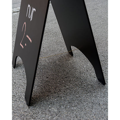 Holz Kundenstopper 90x60cm, Schwarz, Outdoor