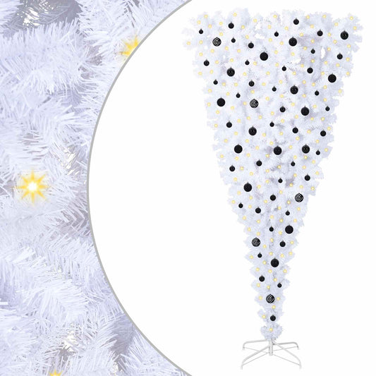 Künstlicher Weihnachtsbaum Weiß 240 cm PVC und Stahl - Speedjust Schweiz