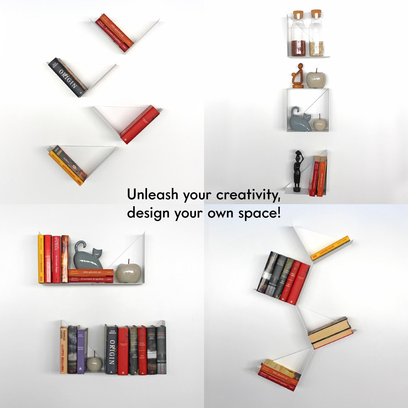 KalaMitica® Magnetische L-Ablage "Byblos", Weiss