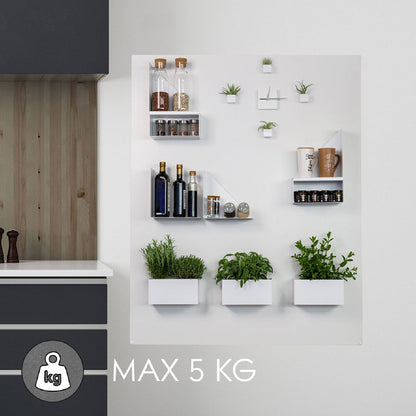 KalaMitica® Magnetische L-Ablage "Byblos", Weiss