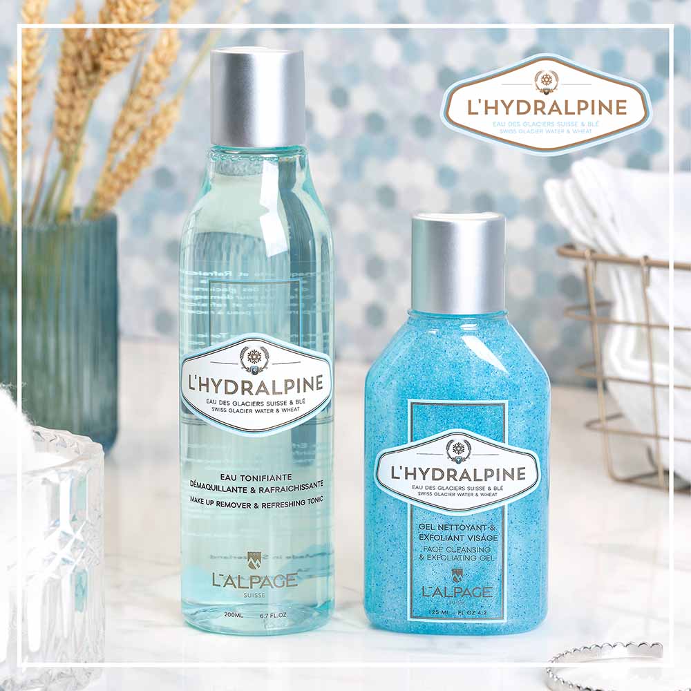Set ou Coffret Cadeau Eau Tonifiante + Gel Nettoyant Exfoliant L'HYDRALPINE
