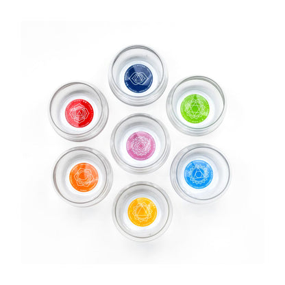 Mythos Chakra Affirmation Trinkgläser (7er-Set)