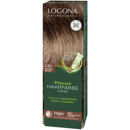Pflanzenhaarfarbe Creme, 240 nougatbraun