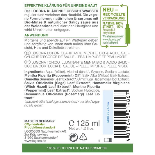 Minze Gesichtswasser klärend