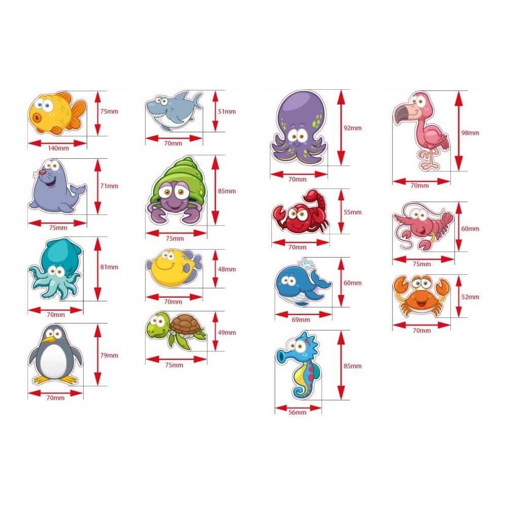 Magnet - Set Meerestiere – 15 kinderfreundliche Magnete für Spiel & Deko - Magnetische Produkte - Speedjust Schweiz