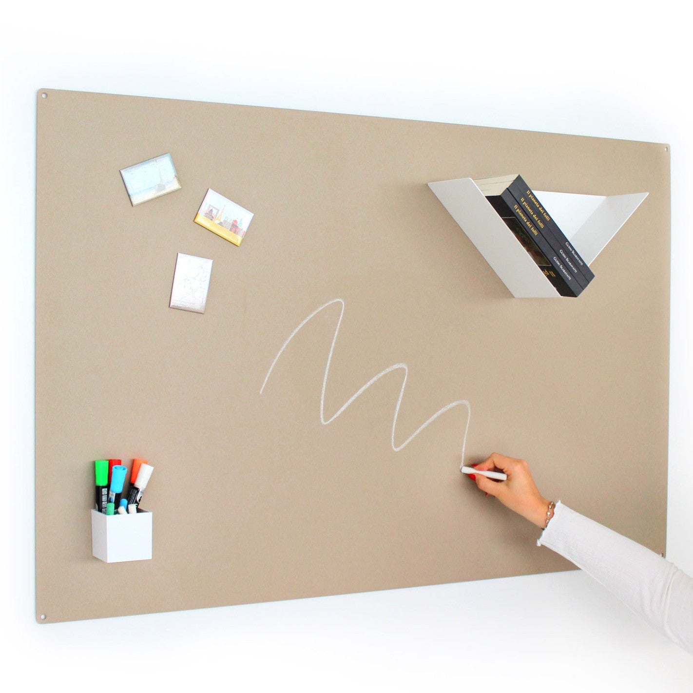 KalaMitica® Magnetische Kreidetafel ohne Rahmen, 114×74cm