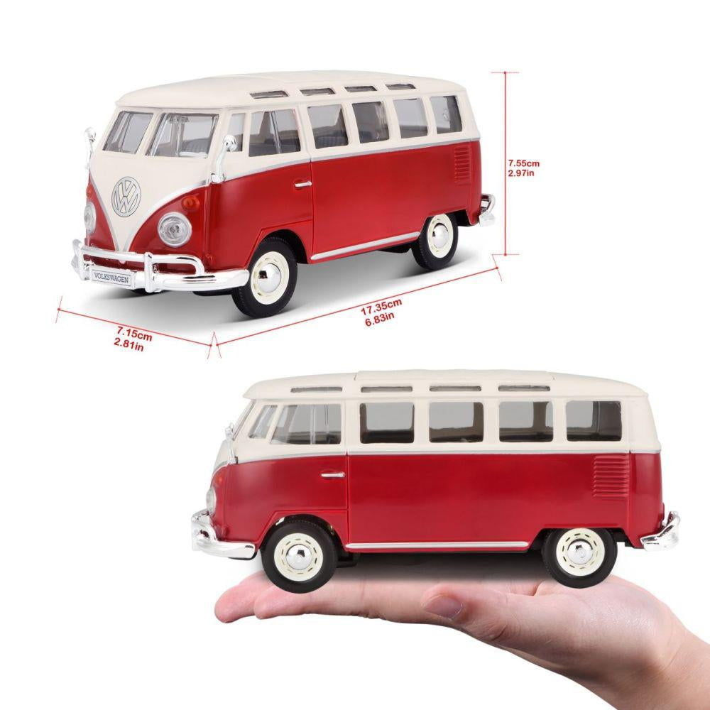 Volkswagen Bulli T1 Van Samba Rot/Weiss 1/24