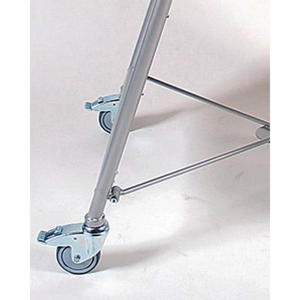 Kundenstopper Stahlrohr Deluxe mit Logoschild, mit Rollen, Outdoor