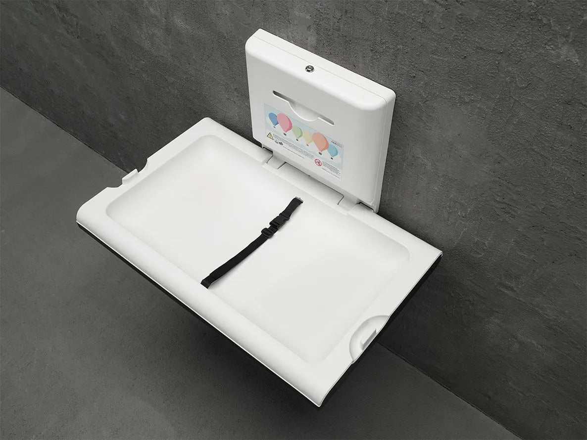 Wickeltisch BIANCO horizontal – weiss, klappbar, antibakteriell