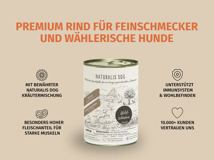 Wildschwein mit Karotte und Naturkräuter