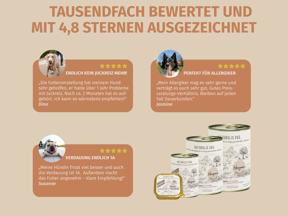 Känguru mit Kartoffel und Naturkräutern