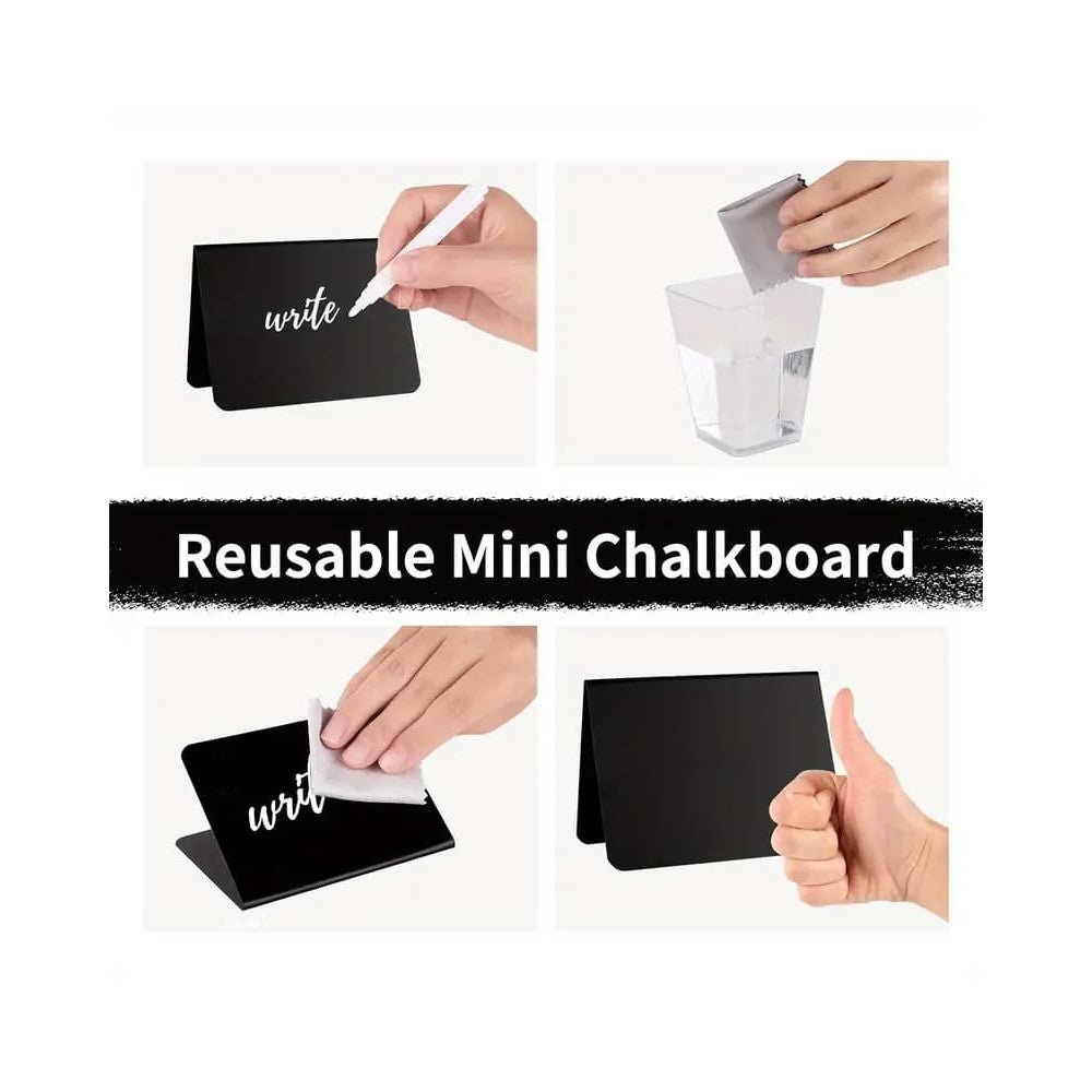Mini Tischkreidetafel | A - Aufsteller, 10er Set - Tischaufsteller / Tags - Speedjust Schweiz