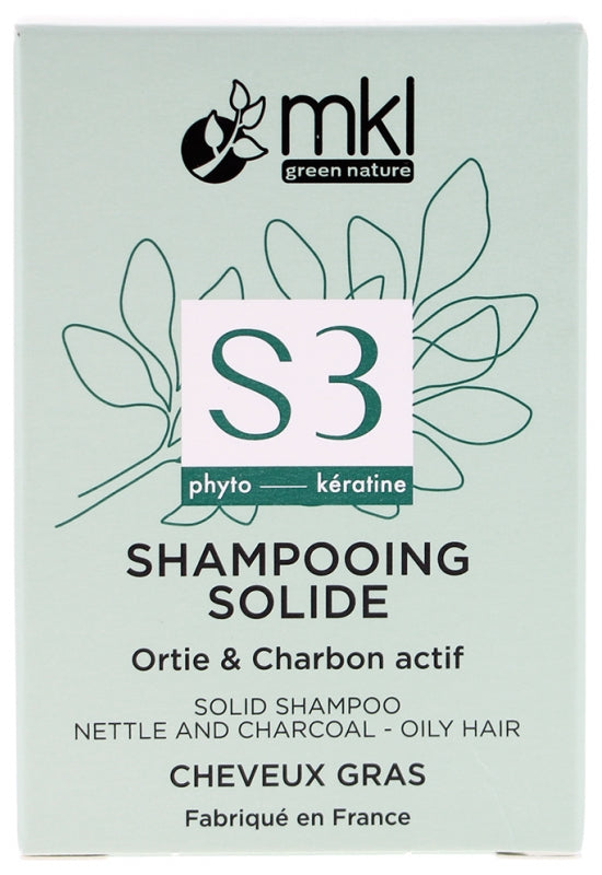 MKL GREEN NATURE - Stinging Nettle Charcoal Solid Shampoo for Oily Hair - Refresh & Revitalize Your Locks! 🌿🧴✨
