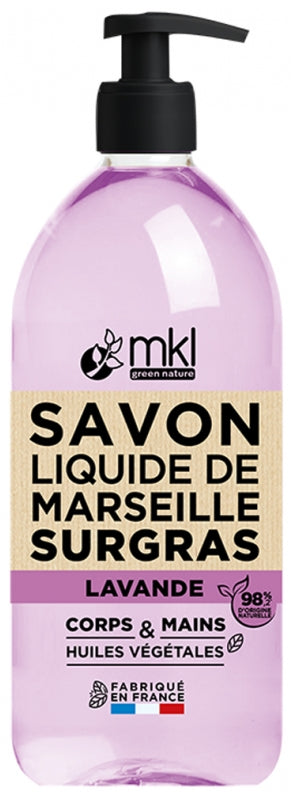 MKL GREEN NATURE - Marseille Surgras Liquid Soap Lavender 1L - Luxurious Clean & Soothing Aroma 🌿🌸