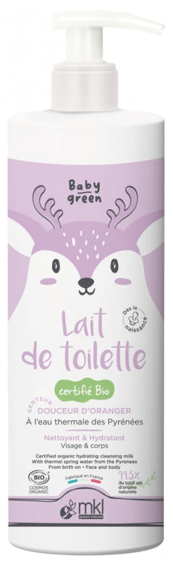 MKL GREEN NATURE - Green Organic Hydrating Cleansing Milk 400 ml - Gentle Care for Your Baby’s Skin 🍃💧✨
