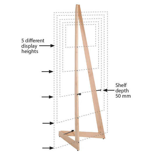 Mobile Staffelei Holz aus Buchenholz, 150cm, Natur - Staffelei - Speedjust Schweiz