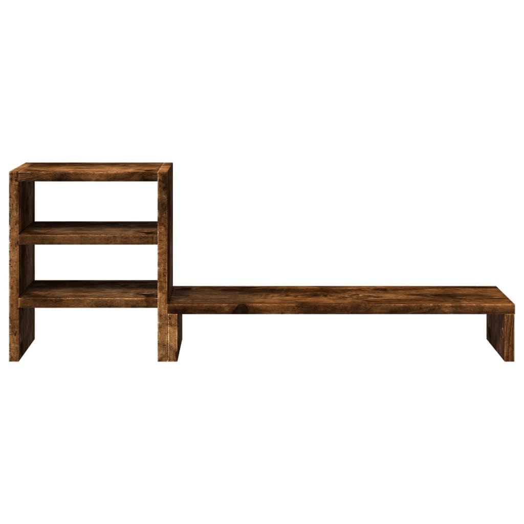 Monitorständer mit Schreibtisch - Organizer Räuchereiche - Speedjust Schweiz