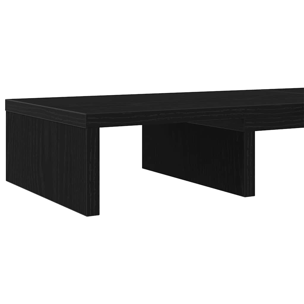 Monitorständer Verstellbar Schwarz Eichen - Optik 80x24x10,5 cm - Speedjust Schweiz