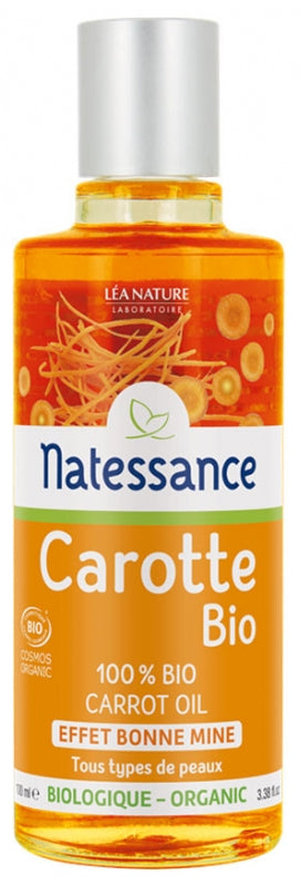 NATESSANCE - Organic Carrot Oil 100ml - Nourish Your Skin Naturally! 🥕✨