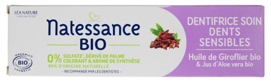 NATESSANCE - Toothpaste Care Sensitive Teeth Oil Clove Organic 75ml - 🌿 Gentle Relief for Sensitive Smiles! 🦷✨