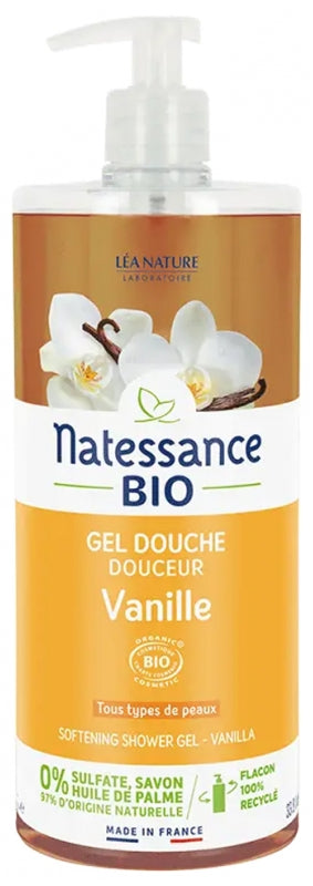 NATESSANCE - Vanilla Shower Gel 1L - Indulge in Luxurious Cleanliness! 🛁✨