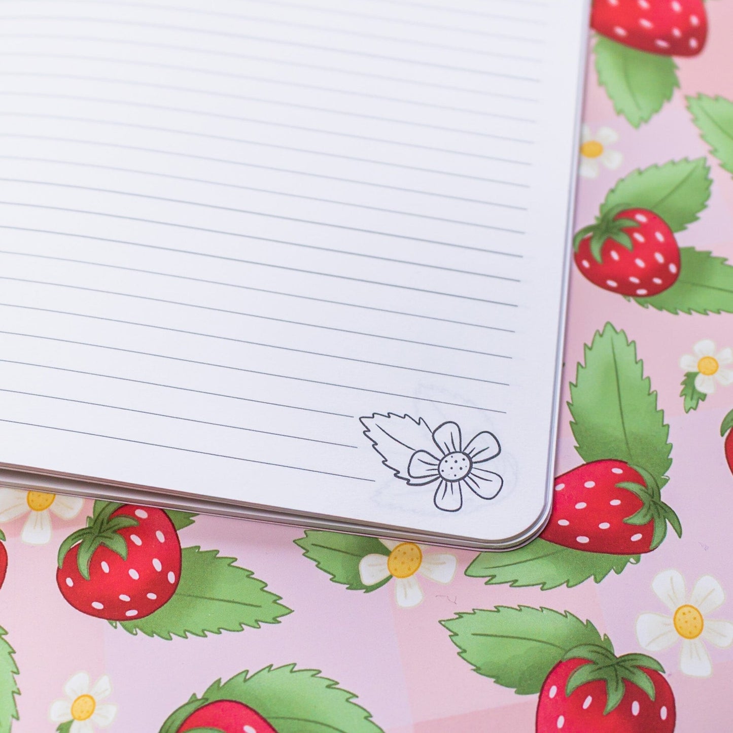 Notizheft A5 - Erdbeeren