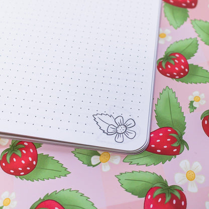 Notizheft A5 - Erdbeeren