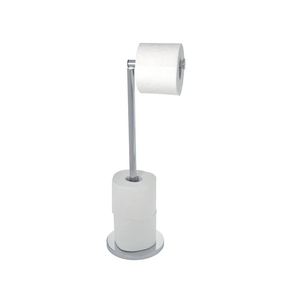Wenko - Stand Toilet Paper Holder 2 in 1 Shiny - Stylish & Functional Bathroom Essential! 🛁✨