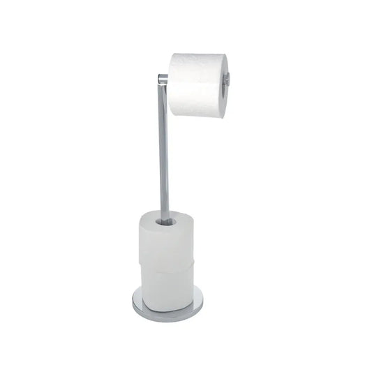 Wenko - Stand Toilet Paper Holder 2 in 1 Shiny - Stylish & Functional Bathroom Essential! 🛁✨