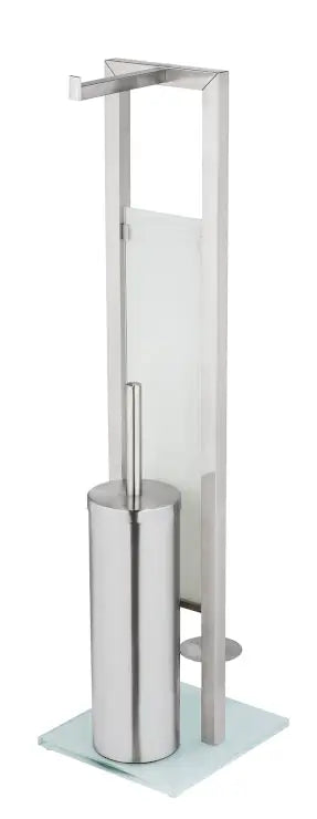 Wenko - Rivalta Matte WC Set - Elegant Stainless Steel and Glass 🌟